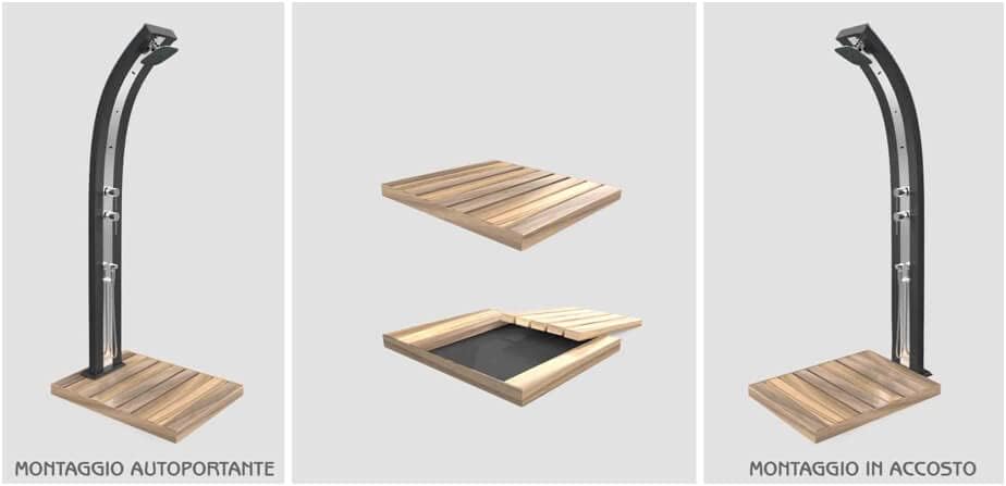 Piatto Doccia Top D106 Arkema – Legno Okumè 100×80 cm | Made in Italy