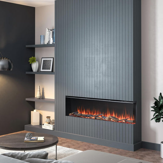 Caminetto Elettrico Athena 60" - Potente ed Elegante con Effetti Fiamma Personalizzabili