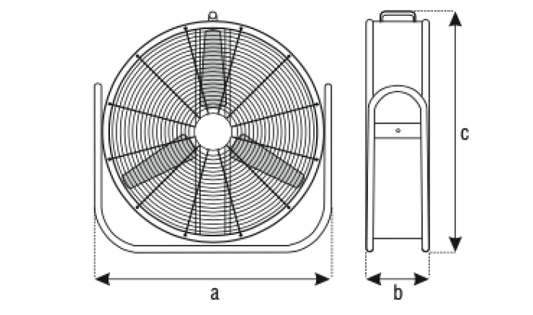 Ventilatore Industriale Carrellato TC600030 Tecnocooling