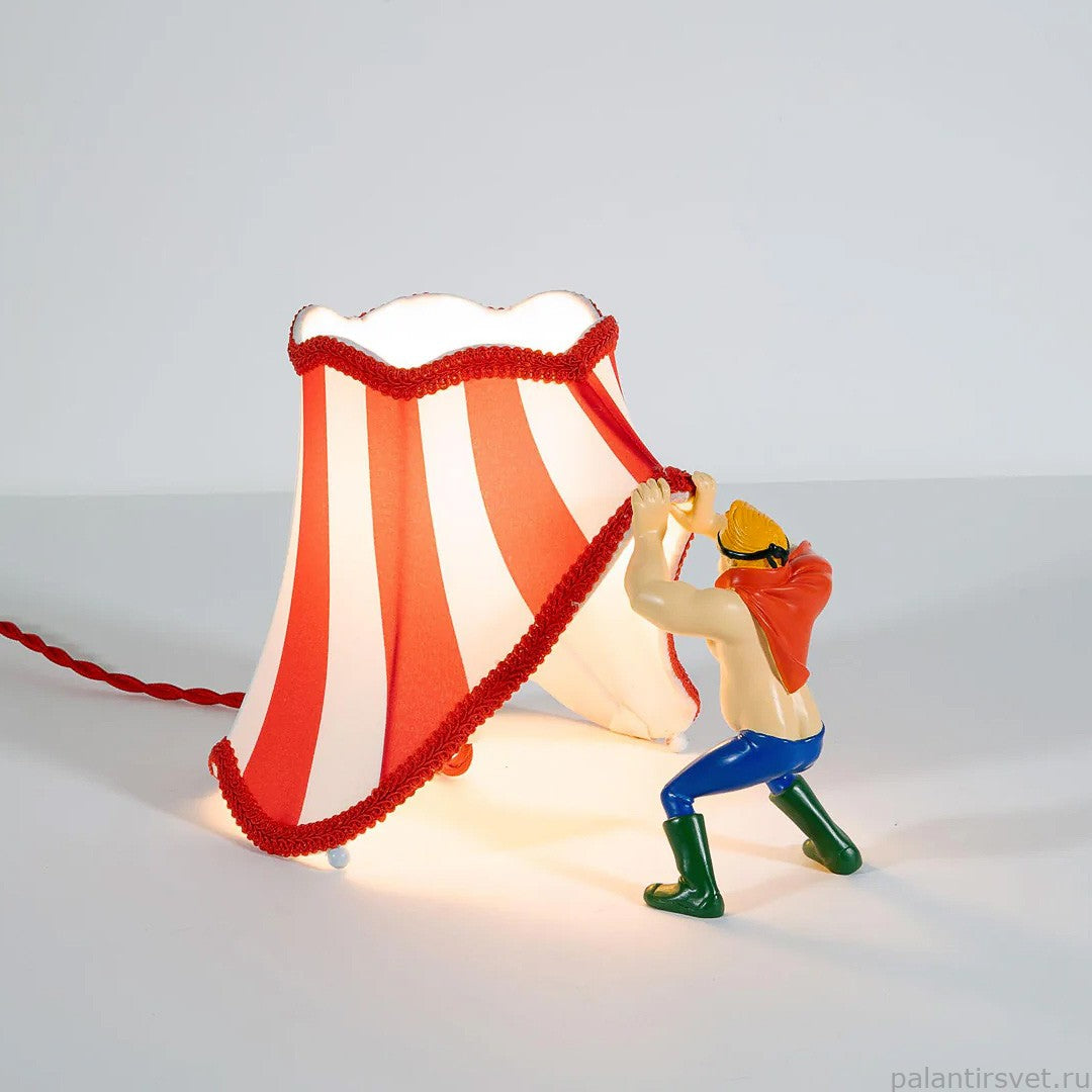 Lampada da Tavolo AbatJour “Circus Superman” di Seletti - Design Giocoso e Colorato