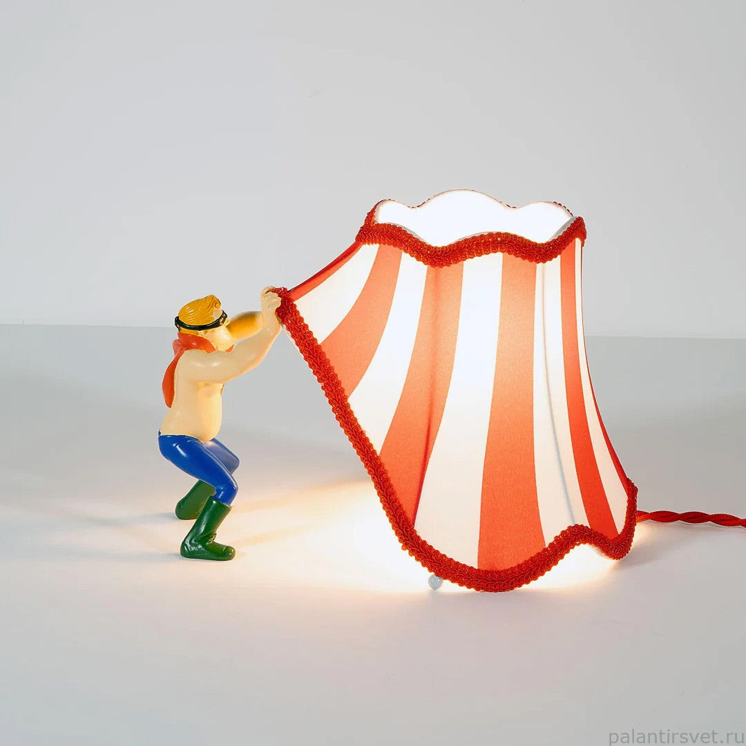 Lampada da Tavolo AbatJour “Circus Superman” di Seletti - Design Giocoso e Colorato