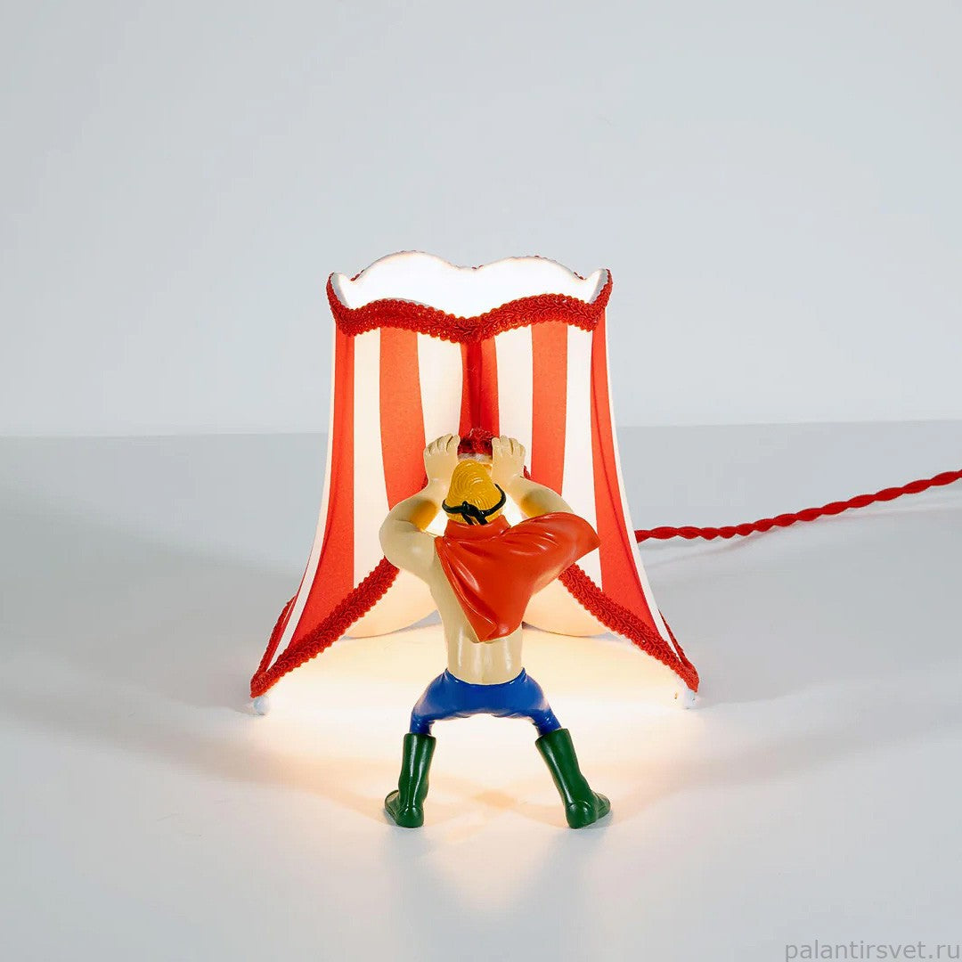 Lampada da Tavolo AbatJour “Circus Superman” di Seletti - Design Giocoso e Colorato