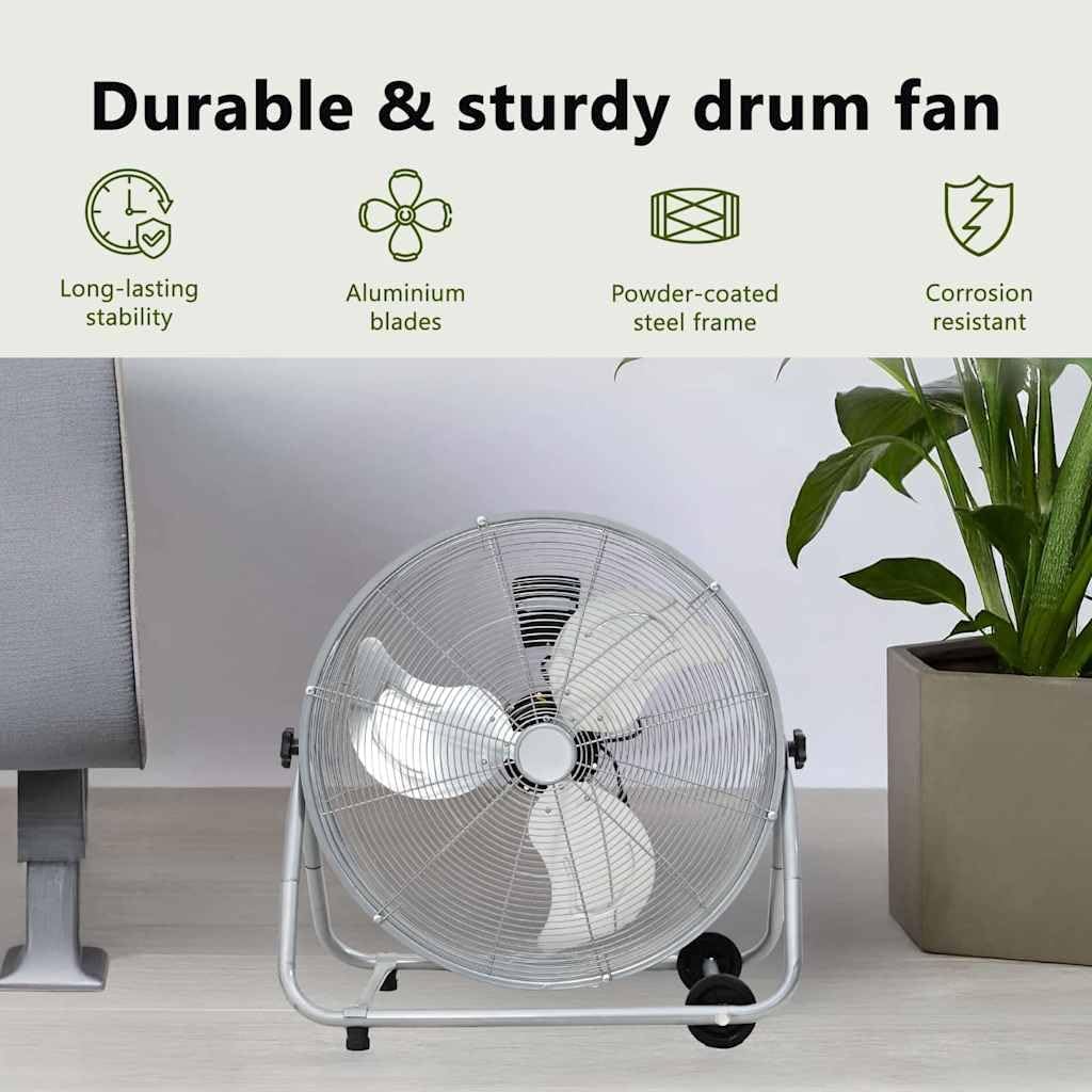 Ventilatore Industriale a Tamburo 80cm in Alluminio con Ruote