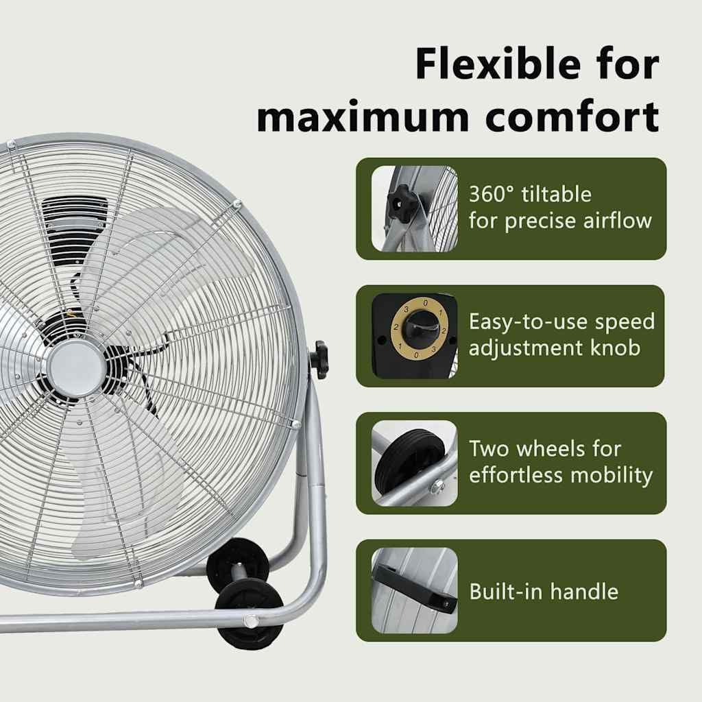 Ventilatore Industriale a Tamburo 80cm in Alluminio con Ruote