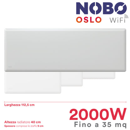 Radiatori Elettrici Norvegesi NOBO OSLO WiFi | Basso Consumo e Controllo Smart tramite App