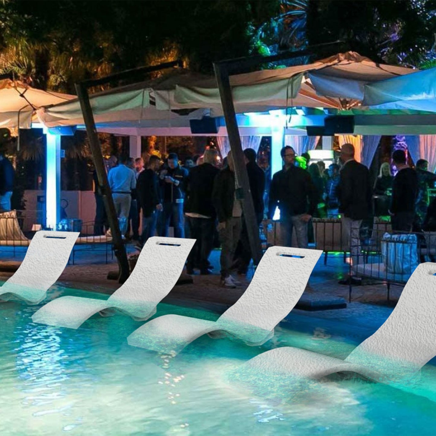 ARKEMA SERENDIPITY CHAISE LONGUE Sedia da Piscina - Lettino Prendisole da Giardino in Polietilene con Superficie Effetto Pietra, Resistente a Raggi UV, Salsedine e Calcare - Ergonomica, Leggera, Facilmente Trasportabile e Igienizzabile