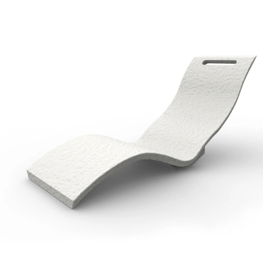 ARKEMA SERENDIPITY CHAISE LONGUE Sedia da Piscina - Lettino Prendisole da Giardino in Polietilene con Superficie Effetto Pietra, Resistente a Raggi UV, Salsedine e Calcare - Ergonomica, Leggera, Facilmente Trasportabile e Igienizzabile